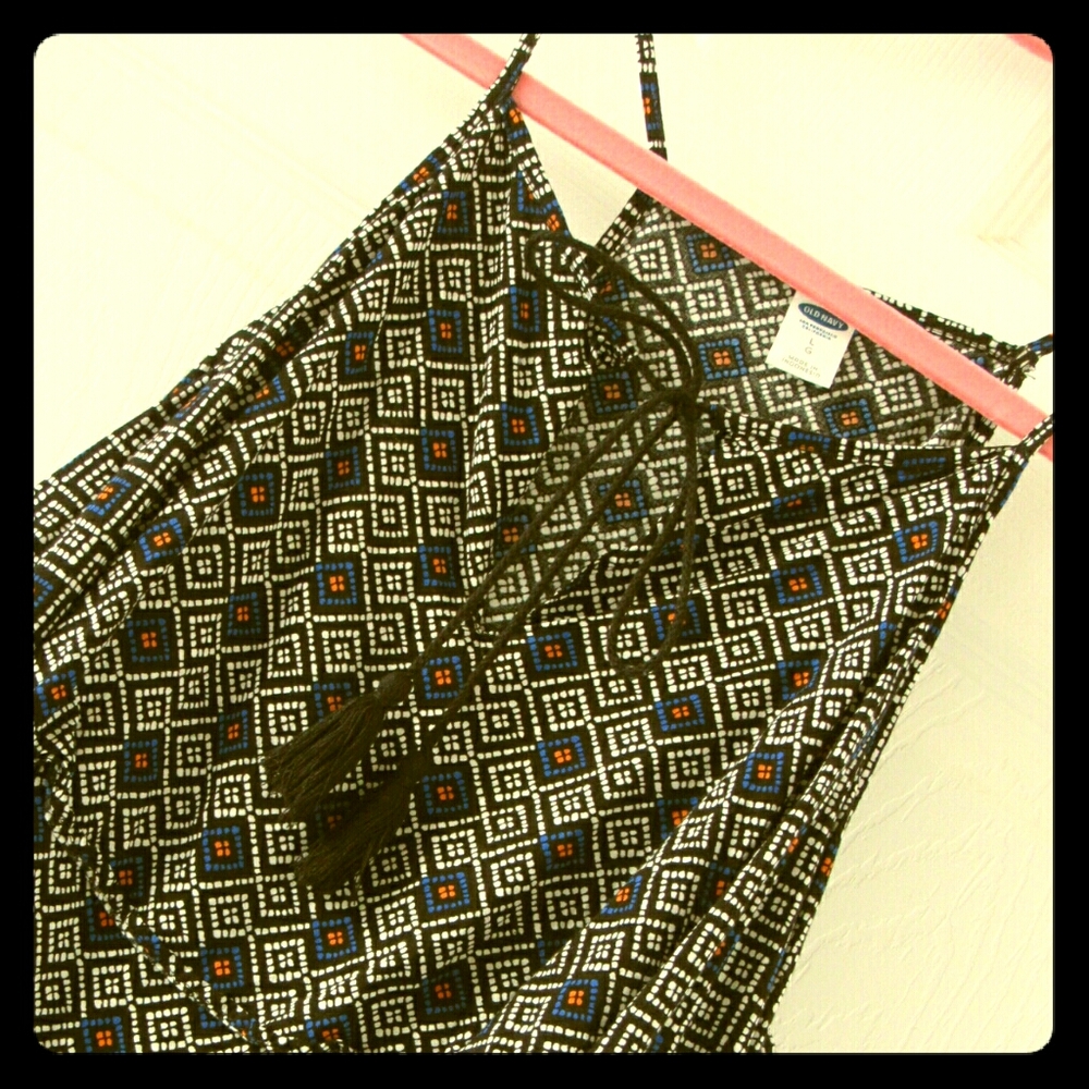 Black & White Ruffle Halter Top